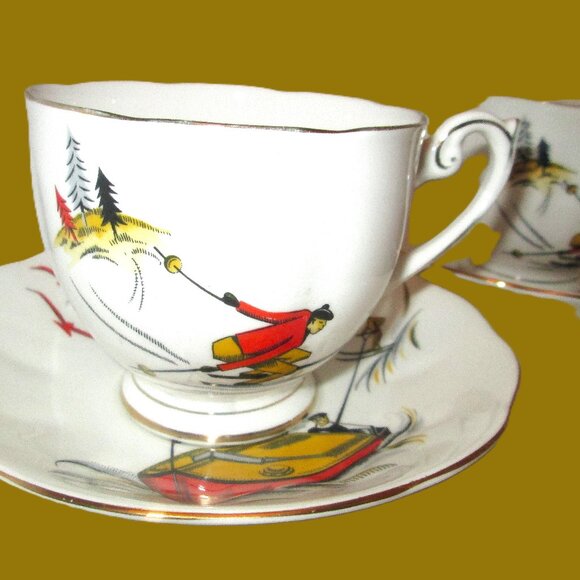 Skiing Sport Enthusiasts 1949 "Special Series" Limited Edition Lg teacup sets - Picture 3 of 8